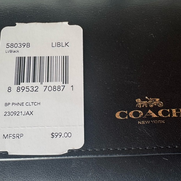 Coach Black Leather Clutch - Picture 9 of 14